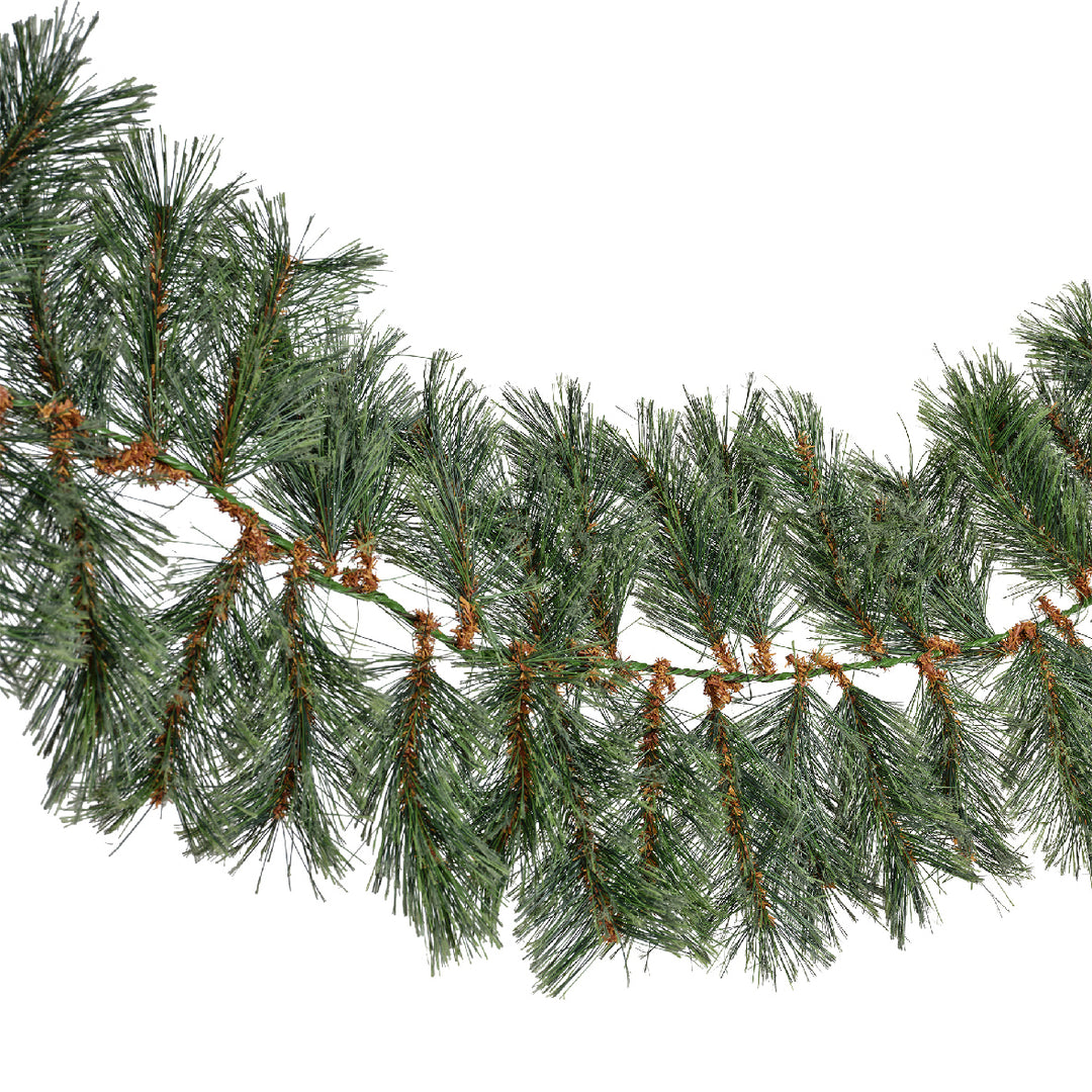 Green Cashmere indoor Christmas garland, 2.7m long, alternate view