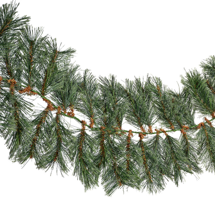 Green Cashmere indoor Christmas garland, 2.7m long, alternate view