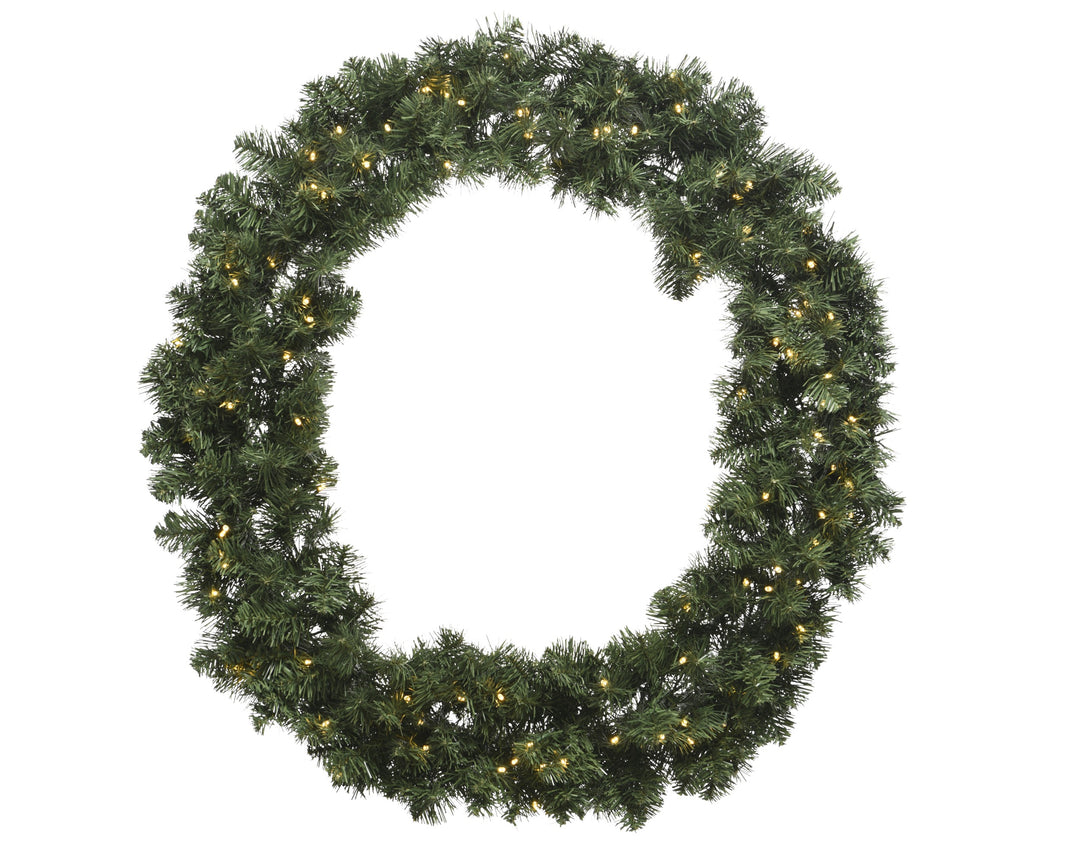 Imperial Christmas wreath with LED lights, 60cm, alternate view