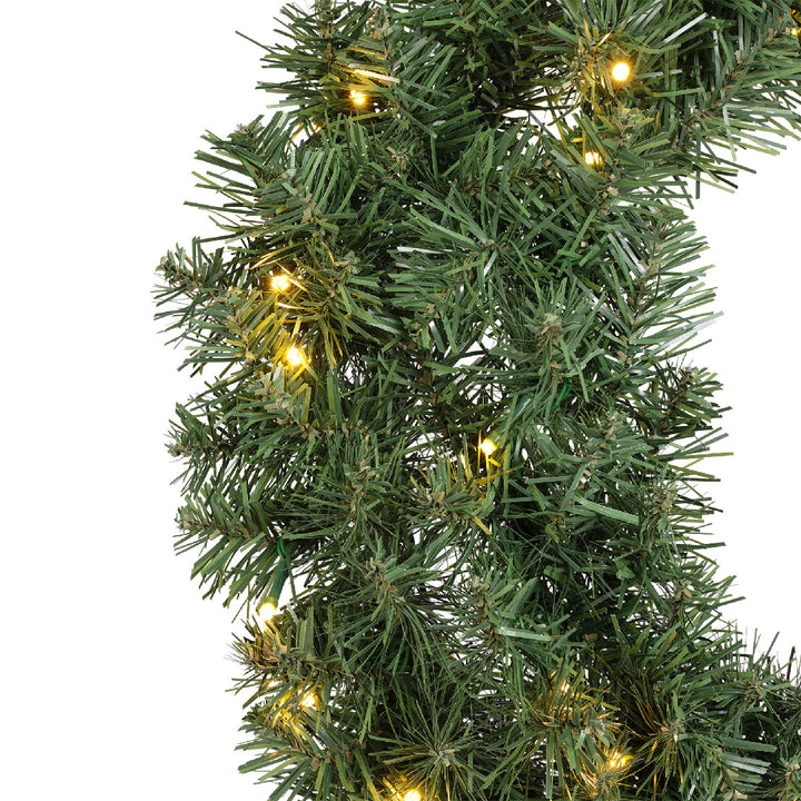 Imperial Christmas wreath with LED lights, 60cm, alternate view