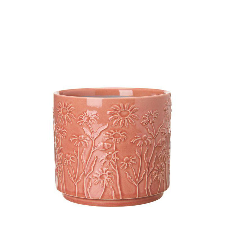 Gunnel Pot  Peach Ø12 X H10Cm - Pots - Windyridge Garden Centre