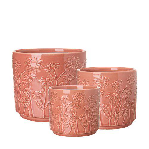 Gunnel Pot  Peach Ø12 X H10Cm - Pots - Windyridge Garden Centre