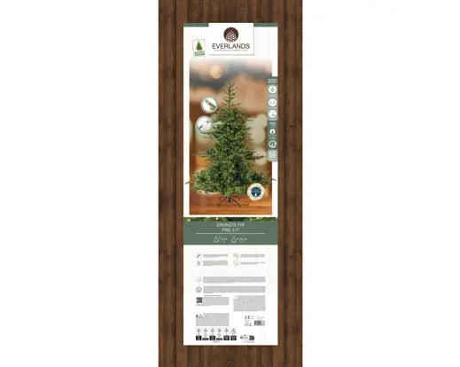 Grandis Fir Pre-Lit Artificial Christmas Tree with Warm White Micro LEDs - 8 ft / 240 cm