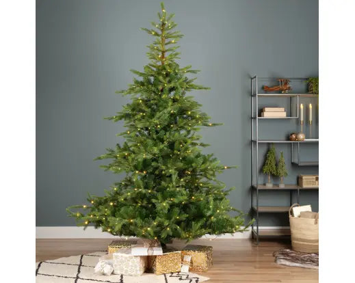 Grandis Fir Pre-Lit Artificial Christmas Tree with Warm White Micro LEDs - 8 ft / 240 cm