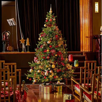 Grandis Fir Pre-Lit Artificial Christmas Tree with Warm White Micro LEDs - 8 ft / 240 cm
