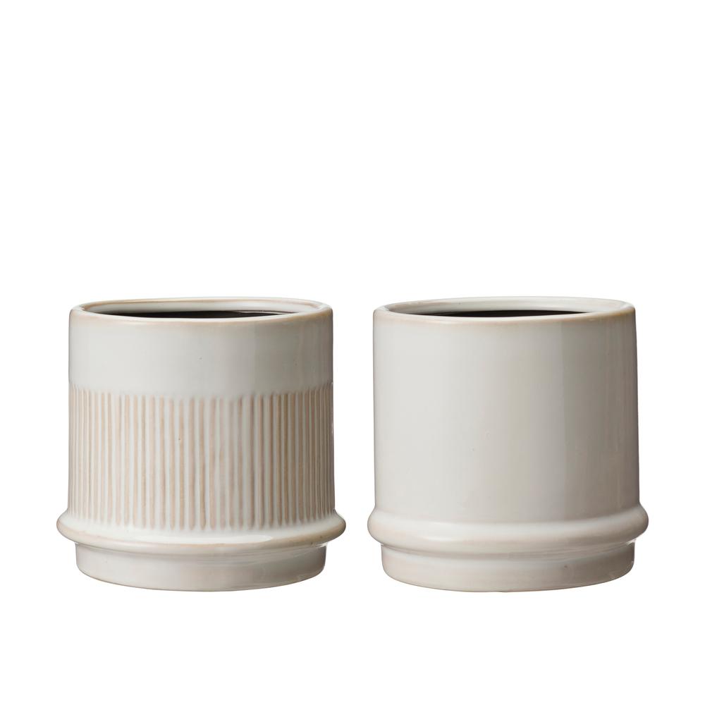 ARIANA Pot Mix White Melange Ø15x14cm