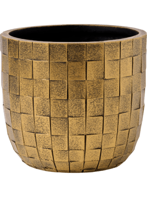 Planter Ball Blocks Black Gold Ø17 X 15 - Pots - Windyridge Garden Centre