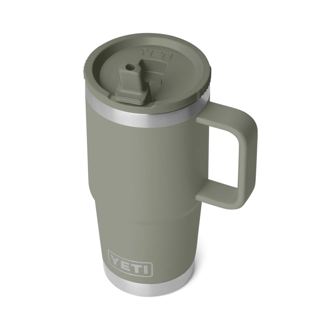 YETI RAMBLER 20 OZ TRAVEL STRAW MUG PAMPA GREEN