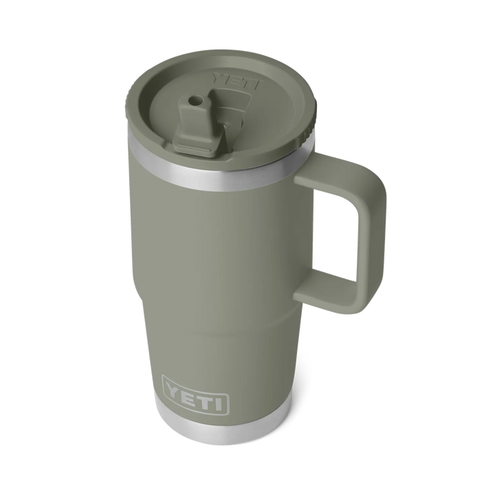 YETI RAMBLER 20 OZ TRAVEL STRAW MUG PAMPA GREEN