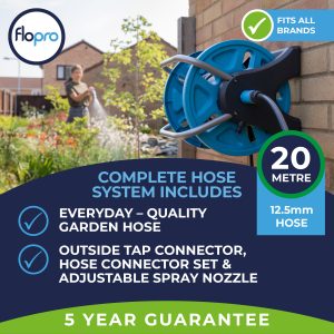 Flopro Easyreel Complete Everyday Hose Set 20M + 25% Free - Tools & Equipment - Windyridge Garden Centre