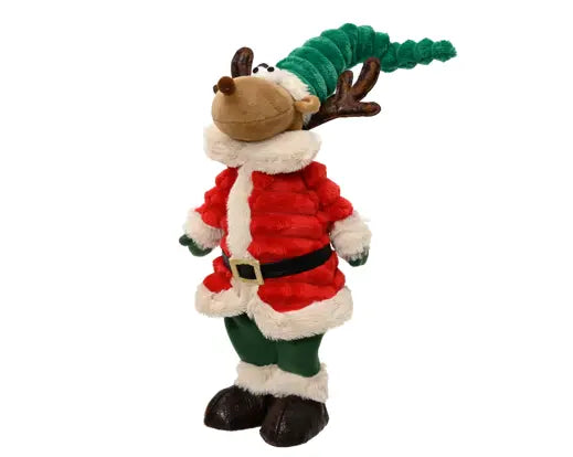Reindeer polyester standing red/colour(s) L.27cm x W.17cm x H.70cm