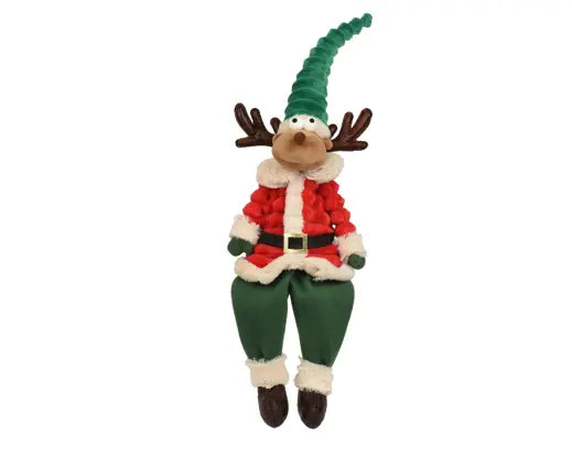 Reindeer polyester standing red/colour(s) L.18cm x W.14cm x H.50cm