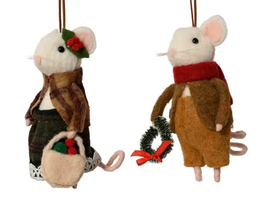 Mouse wool polyester cloth  assorted L.7cm x W.9cm x H.15cm