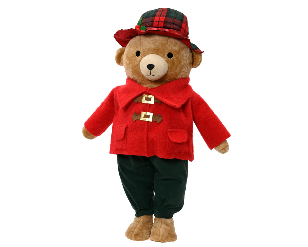 Bear polyester standing red/colour(s) L.46cm x W.19cm x H.60cm