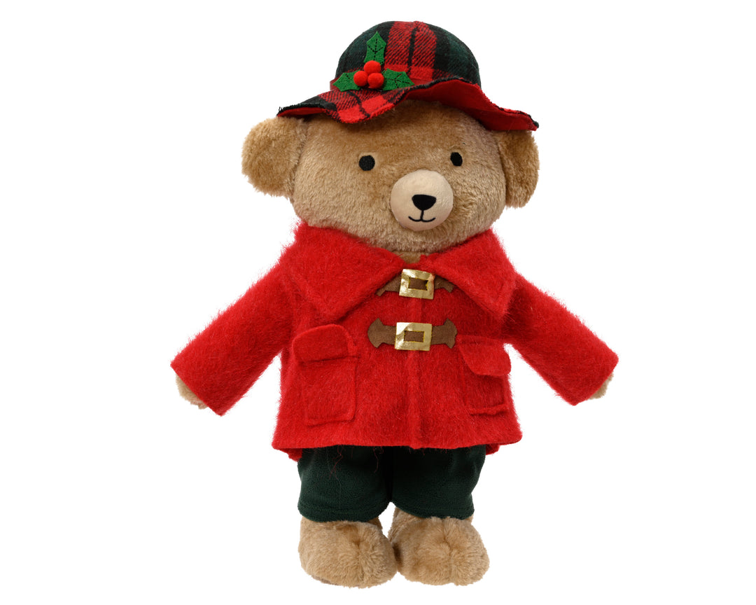 Bear polyester standing red/colour(s) L.20cm x W.11cm x H.32cm