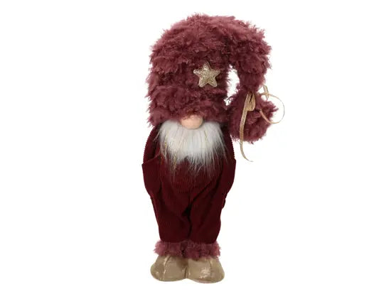 Gnome polyester standing purple L.16cm x W.12cm x H.45cm