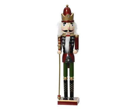 Nutcracker firwood with scepter L.8cm x W.7cm x H.38cm