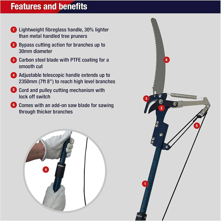 Advtge Telescopic Tree Pruner - Tools & Equipment - Windyridge Garden Centre