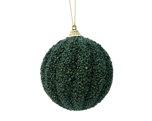 Bauble foam glitter glitter pine green dia8cm