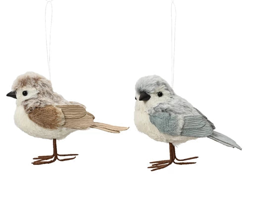 Bird polyester 2col ass assorted L.7cm x W.14cm x H.11cm