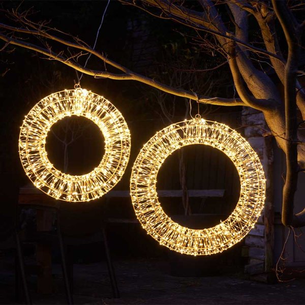 960 LED Galaxy Wreath - Warm White 40cm