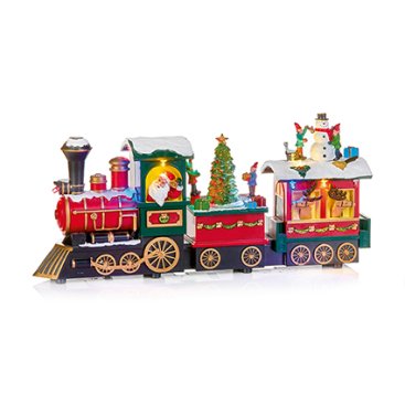 38cm BO Lit Animated Christmas Train