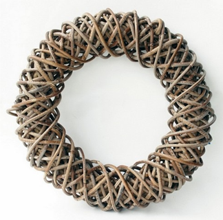 Wreath Rattan Grey Ø40cm