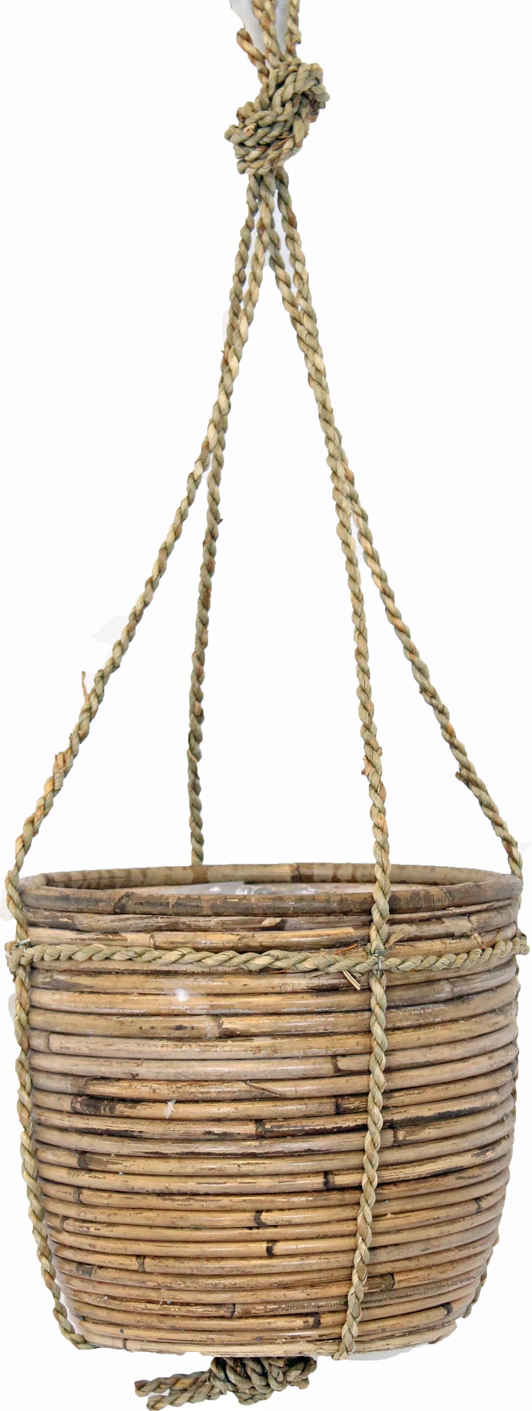 Hanging Pot Stripe Grey  Ø15 H14cm