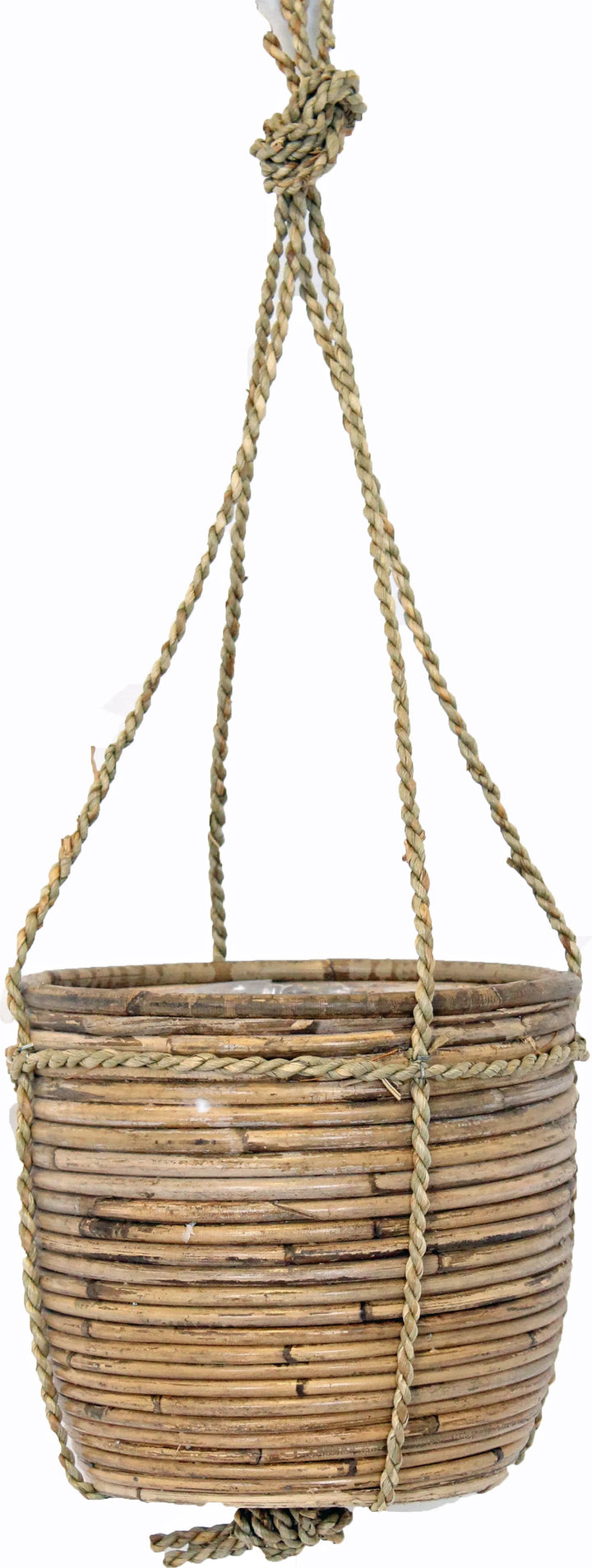 Hanging Pot Stripe Grey  Ø15 H14cm