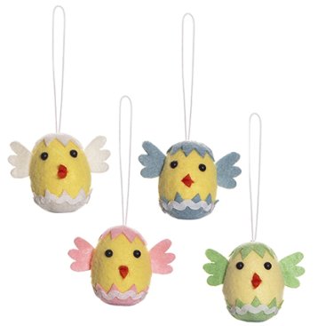 Felt Chick Hanging Decoration (8Cm) - Easter - Windyridge Garden Centre