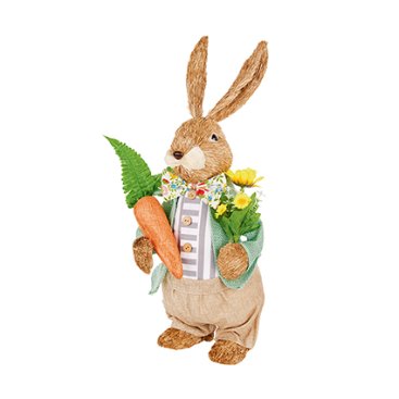 Dylan Rustic Male Rabbit With Green Jacket (51Cm) - Easter - Windyridge Garden Centre