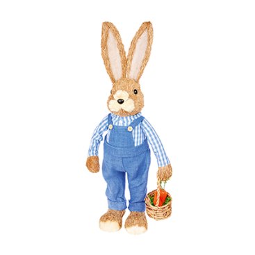 Gregory Rustic Male Rabbit With Blue Dungarees (80Cm) - Easter - Windyridge Garden Centre