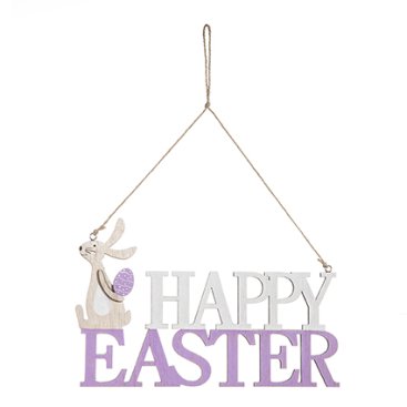 22.5Cm Wooden Happy Easter Hanger - Easter - Windyridge Garden Centre