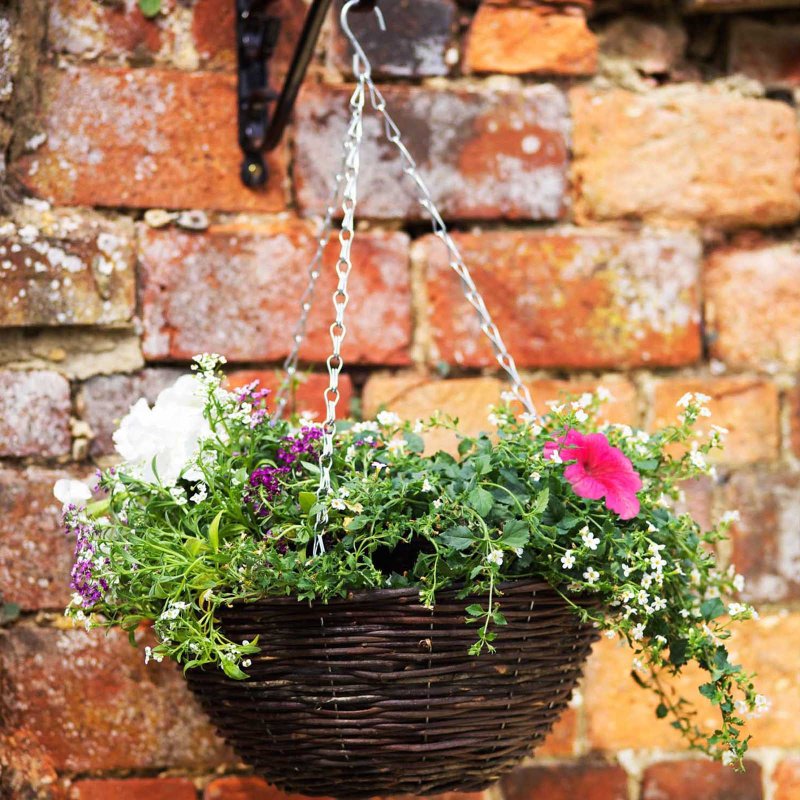 14in Rattan Hanging Basket