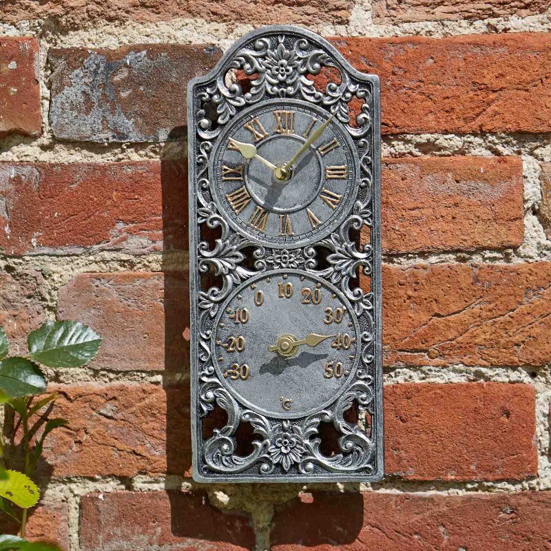 Westminster Wall Clock & Thermometer - Garden Ornaments - Windyridge Garden Centre