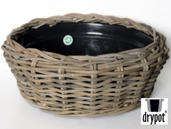 Drypot Bowl Rattan Grey d46h18cm