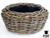 Drypot Bowl Rattan Grey Pot Ø32h 14cm
