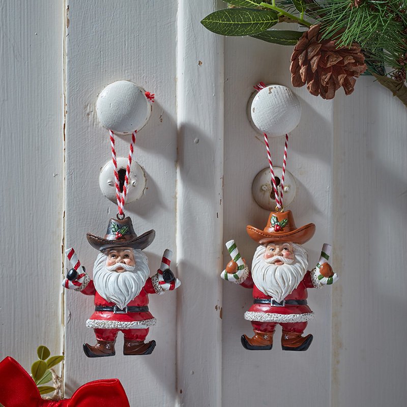 Cowboy Santa Pendant, Mixed Case