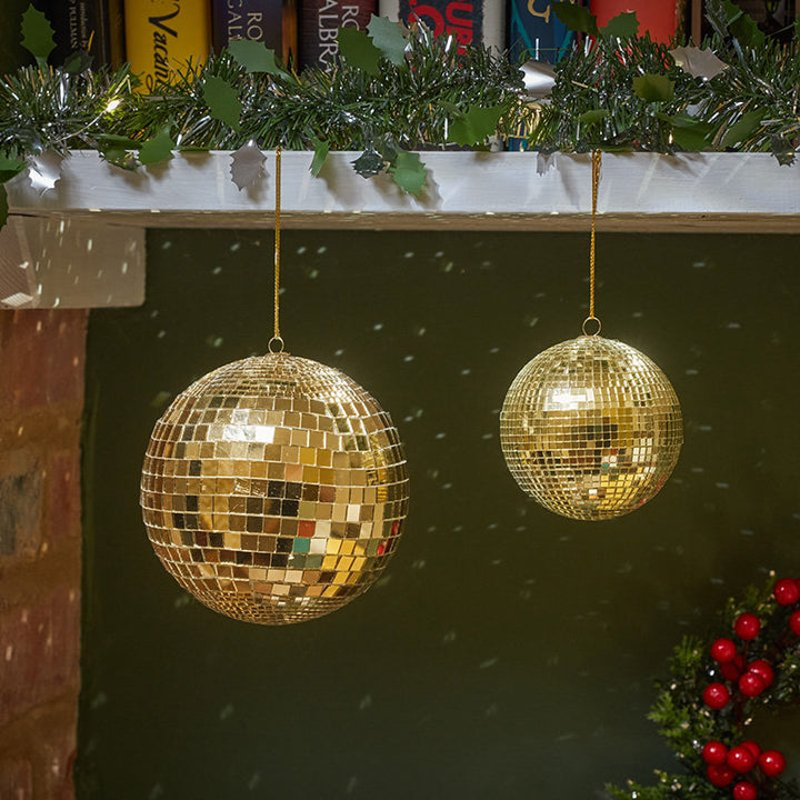 Disco Bauble, Gold - 8cm