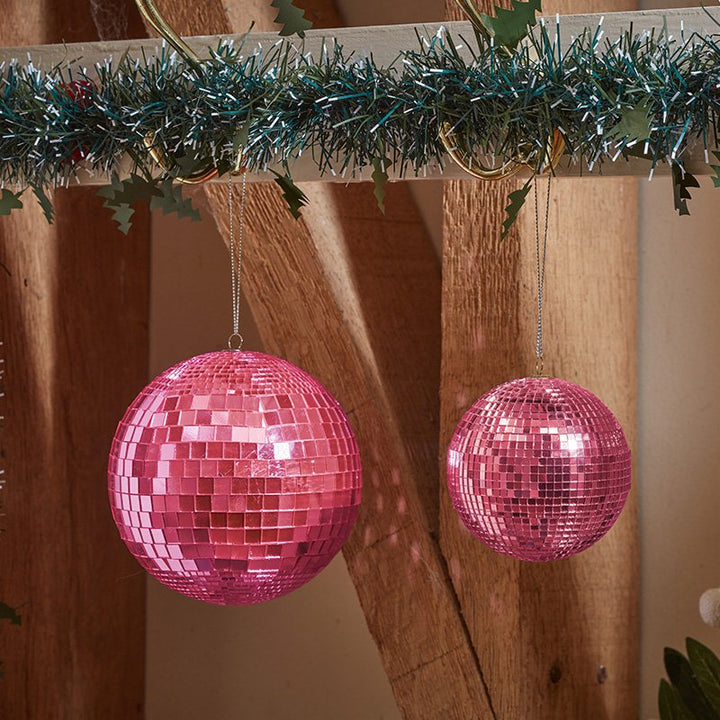 Disco Bauble, Pink - 8cm