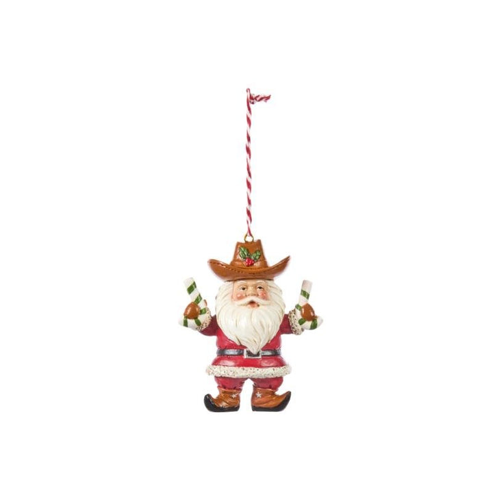 Cowboy Santa Pendant, Mixed Case