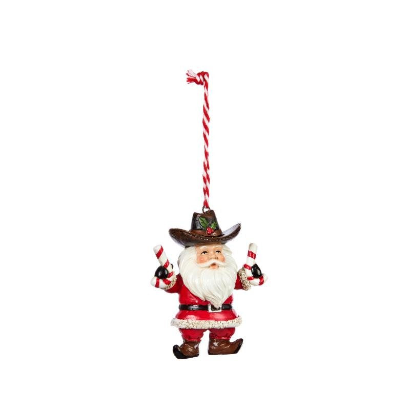Cowboy Santa Pendant, Mixed Case