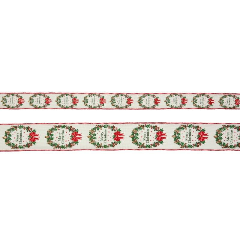 38mm Merry Wreath Premium Ribbon, 3m