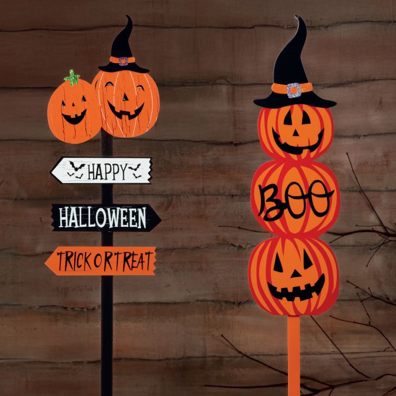 Halloween Sign Stakes, Mixed Case