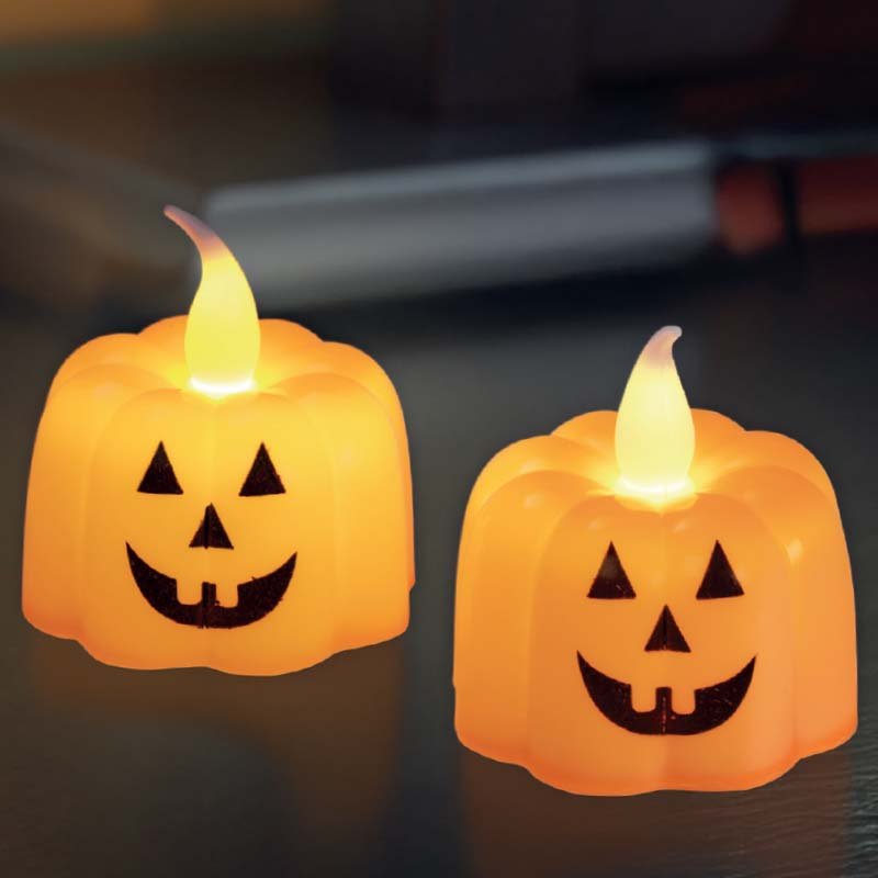 Jack-O'-Lantern LED Candles 2pk