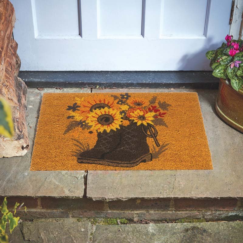 Sunflower Boots! Decoir Mat, 40x60cm