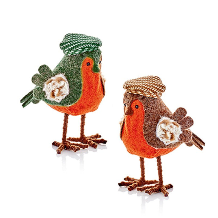26cm Robin with Peak Cap Plush Asst
