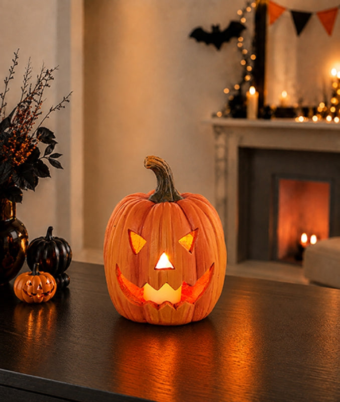 32cm Magnesia Pumpkin Candle Holder