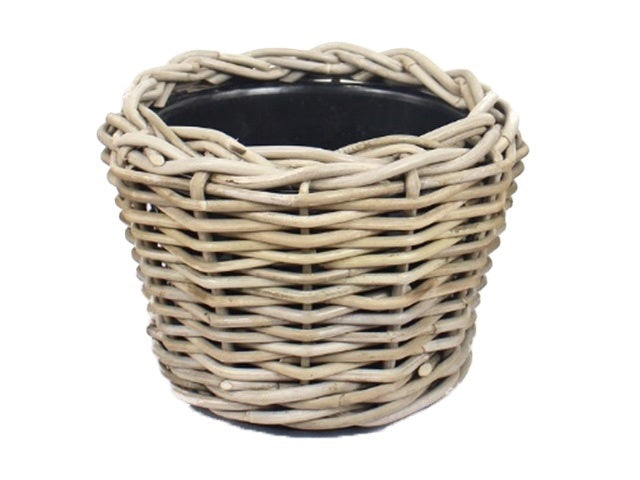 Drypot Rattan Grey d24h18cm - Pots - Windyridge Garden Centre
