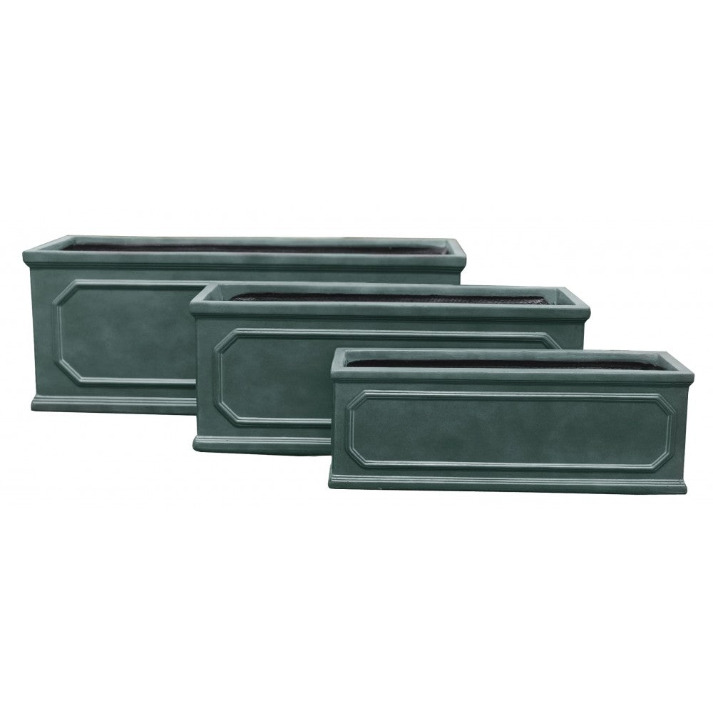 TROUGH FRAME PLANTER GREEN 60X22X23